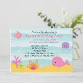 Invitation Sous L'Invitation De La Mer (Fille) - Crabe De Poi (Debout devant)