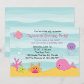 Invitation Sous L'Invitation De La Mer (Fille) - Crabe De Poi (Devant / Derrière)