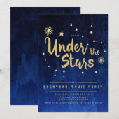 Invitation Sous l'invitation de partie de FILM de jardin (Devant / Derrière)