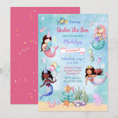 Invitation Sous l'invitation des Anniversaires de enfants de (Devant / Derrière)