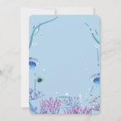 Invitation Sous l'invitation du Baby shower bleu marine (Dos)