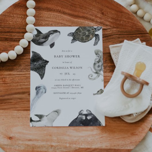 Invitation Sous l'invitation du Baby shower de la créature ma