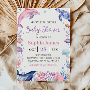 Invitation Sous L'Invitation Du Baby shower Des Filles De La