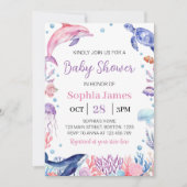 Invitation Sous L'Invitation Du Baby shower Des Filles De La (Devant)