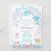 Invitation Sous l'invitation du Baby shower marin (Devant)