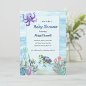 Invitation Sous l'invitation du Baby shower marin (Debout devant)