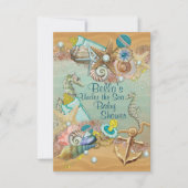 Invitation Sous l'invitation du Baby shower marin (Devant)
