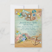 Invitation Sous l'invitation du Baby shower marin (Dos)
