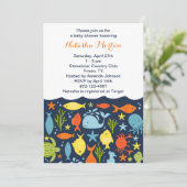 Invitation Sous l'invitation du Baby shower marin (Debout devant)