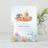 Invitation Sous l'invitation du Baby shower marin (Debout devant)