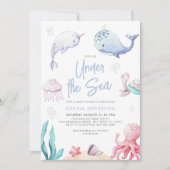 Invitation Sous l'invitation du Baby shower marin (Devant)