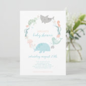 Invitation Sous L'Invitation Du Baby shower Maritime (Debout devant)