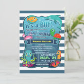Invitation Sous l'invitation du Baby shower Sea Boy (Debout devant)