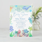 Invitation Sous l'invitation du Baby shower Sea Boys (Debout devant)