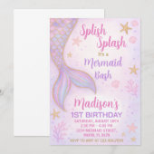 Invitation Sous l'Invitation du Sea Party pour les filles (Devant / Derrière)