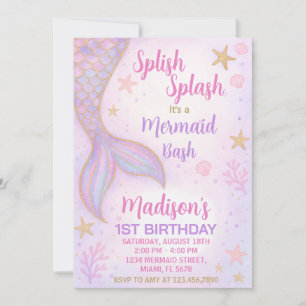 Invitation Sous l'Invitation du Sea Party pour les filles