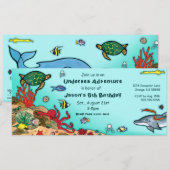 Invitation Sous l'invitation Sea-Ocean Life (Devant / Derrière)
