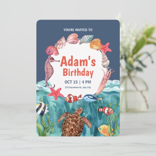 Invitation Sous l'Océan, Anniversaire des Animaux (Debout devant)