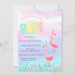 Invitation Sous l'océan, Baby Shower Holographique des Flaman