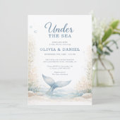 Invitation Sous l'océan Fête prénatale pour couples (Debout devant)