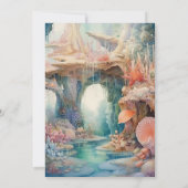 Invitation Sous l'océan marin Animaux 1er anniversaire (Dos)