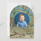 Invitation Sous l'océan Mer Animaux de mer rétro Anniversaire (Dos)