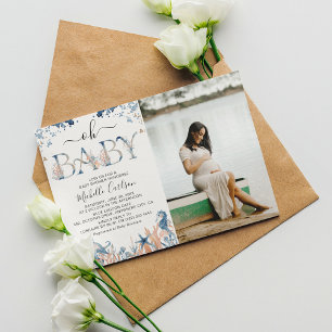 Invitation Sous l'océan Oh Bébé Photo Baby Shower
