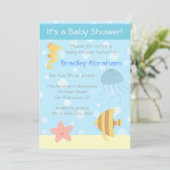 Invitation sous-marin de baby shower de thème (Debout devant)