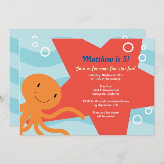 Invitation sous-marin de partie (Devant / Derrière)