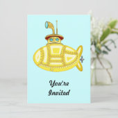 Invitation Sous-marin jaune (Debout devant)