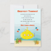 Invitation Sous-marin jaune profond (Devant)