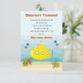 Invitation Sous-marin jaune profond (Debout devant)