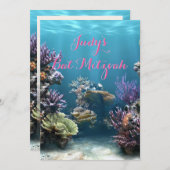 Invitation sous-marine de bat mitzvah (Devant / Derrière)