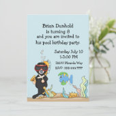 Invitation sous-marine de fête d'anniversaire du (Debout devant)