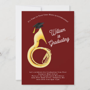 Invitation Sousaphone Tuba Musique Musicien Diplôme