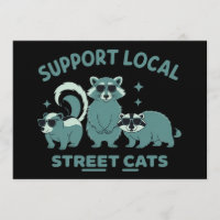 Soutenir le chat de rue local drôle de raton laveu