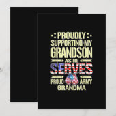 Invitation Soutenir mon petit-fils alors qu'il sert avec fier (Devant / Derrière)