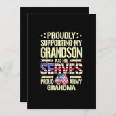 Invitation Soutenir mon petit-fils pendant son service dans l (Devant / Derrière)