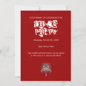 Invitation Soutenu à l'invitation de soirée dansante (Dos)