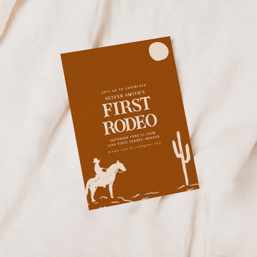 Invitation Southwest Cowboy Premier Rodéo Anniversaire soirée