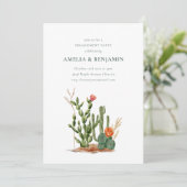 Invitation Southwestern Desert Cactus Engagement Party (Debout devant)