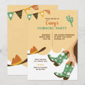 Invitation Southwestern Girl Birthday Party (Devant / Derrière)