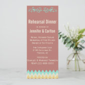 Invitation Southwestern Skinny Dîner de répétition Mariage (Debout devant)