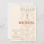 Invitation Southwestern Weert Desert Western Aztec Mariage (Devant)