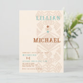 Invitation Southwestern Weert Desert Western Aztec Mariage (Debout devant)