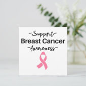 Invitation Soutien à la sensibilisation au cancer du sein Rub (Debout devant)