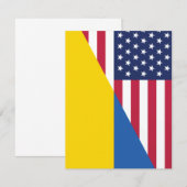 Invitation Soutien américain à l'Ukraine Sherpa Blanket (Devant / Derrière)