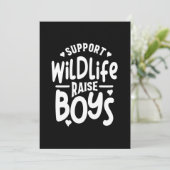 Invitation Soutien de la faune lever garçons Fête des mères C (Debout devant)