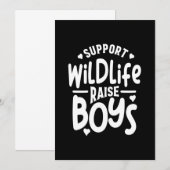 Invitation Soutien de la faune lever garçons Fête des mères C (Devant / Derrière)