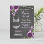 Invitation Soutien-gorge pourpre de culottes d'arc de douche (Debout devant)